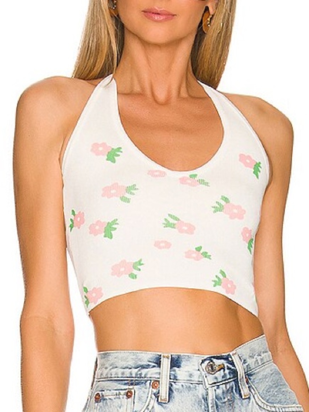MORE TO COME Elena Daisy Halter Top